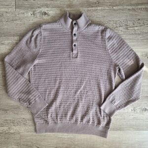 Express Cotton Quarter Snap Sweater